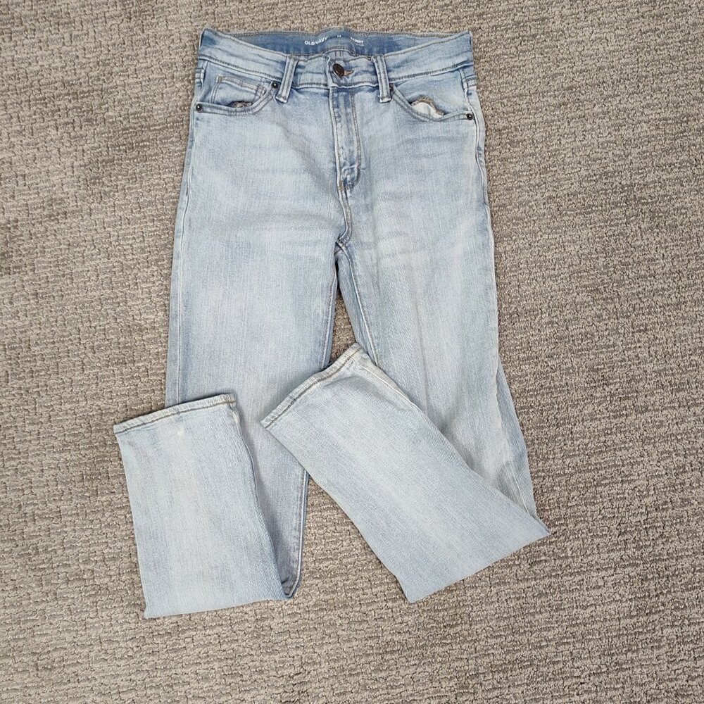 Old Navy Girls Skinny Jeans Built In Flex - Light Wash - Size 14 - EUC